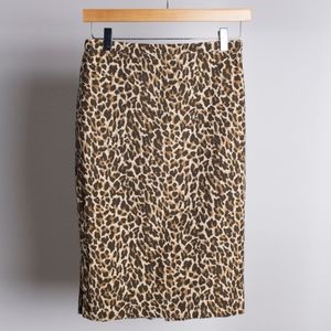 J. CREW No. 2 Pencil® Skirt in Leopard Bi-Stretch